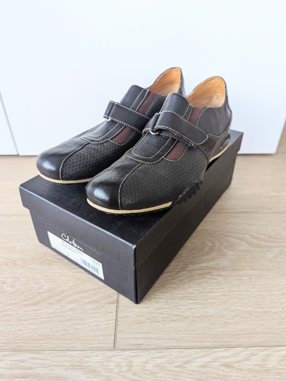 Cole Haan Air Estadio Strap II Leather Shoes – Dark Brown, Men's 9
